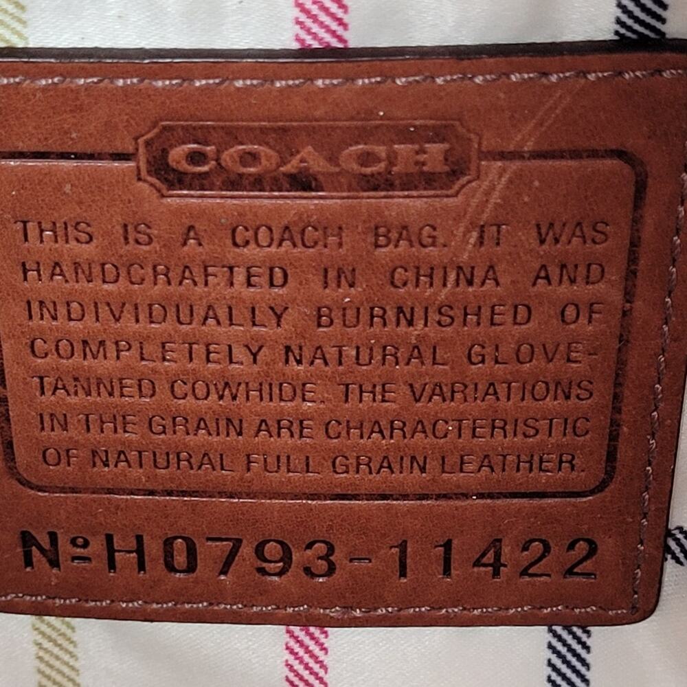 Coach Bleecker Saddle Leather Tattersall Bucket Shoulder Bag 11422 w/Dust Bag - Picture 2 of 15